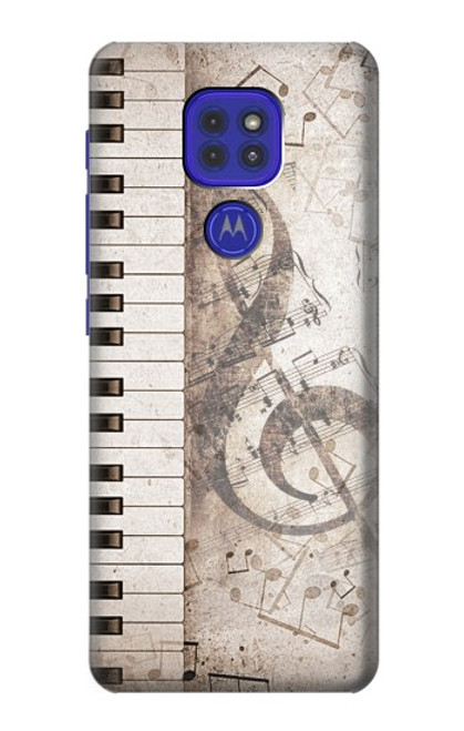 W3390 Music Note Funda Carcasa Case y Caso Del Tirón Funda para Motorola Moto G9 Play