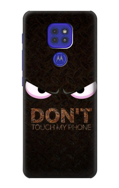 W3412 Do Not Touch My Phone Funda Carcasa Case y Caso Del Tirón Funda para Motorola Moto G9 Play
