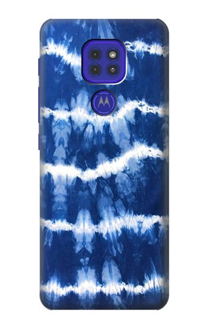 W3671 Blue Tie Dye Funda Carcasa Case y Caso Del Tirón Funda para Motorola Moto G9 Play