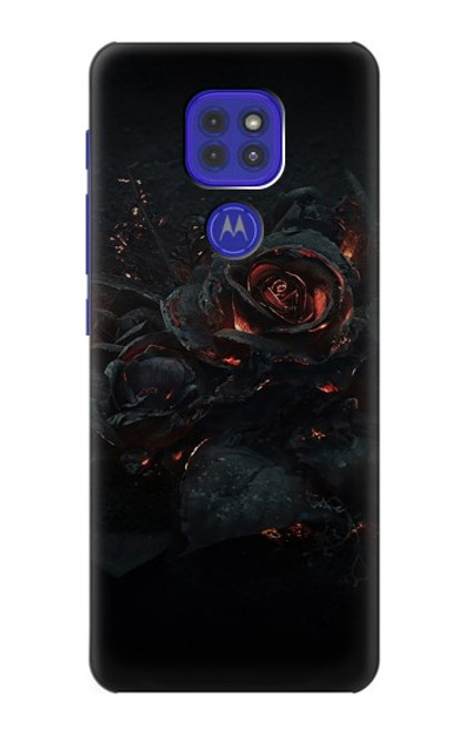 W3672 Burned Rose Funda Carcasa Case y Caso Del Tirón Funda para Motorola Moto G9 Play