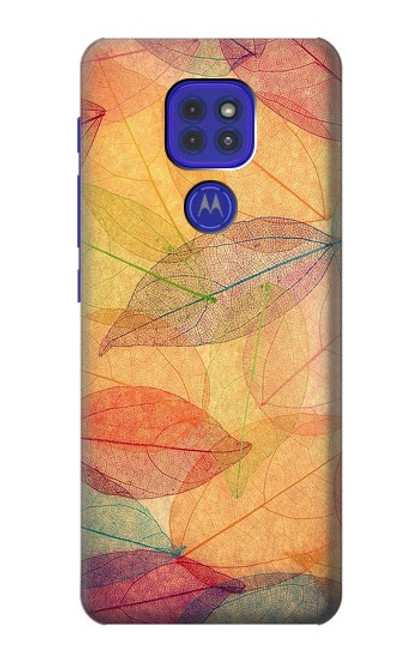 W3686 Fall Season Leaf Autumn Funda Carcasa Case y Caso Del Tirón Funda para Motorola Moto G9 Play