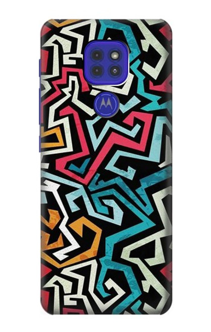 W3712 Pop Art Pattern Funda Carcasa Case y Caso Del Tirón Funda para Motorola Moto G9 Play