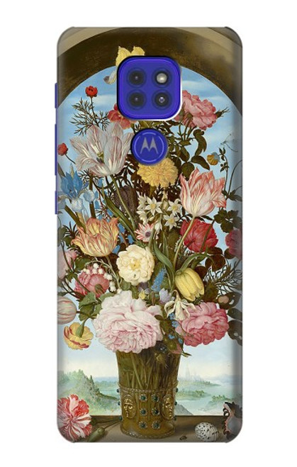 W3749 Vase of Flowers Funda Carcasa Case y Caso Del Tirón Funda para Motorola Moto G9 Play