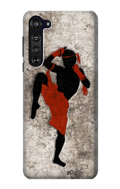 W2634 Muay Thai Kickboxing Martial Art Funda Carcasa Case y Caso Del Tirón Funda para Motorola Edge