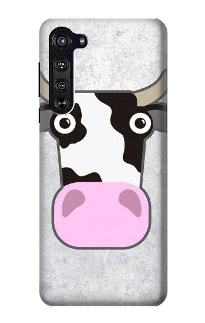 W3257 Cow Cartoon Funda Carcasa Case y Caso Del Tirón Funda para Motorola Edge