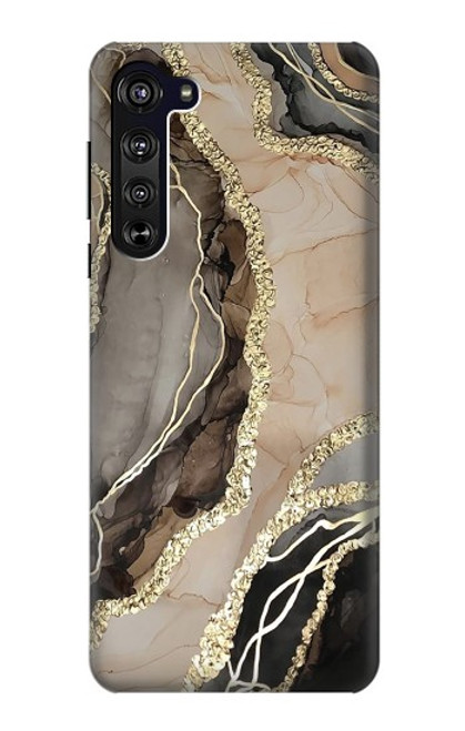 W3700 Marble Gold Graphic Printed Funda Carcasa Case y Caso Del Tirón Funda para Motorola Edge