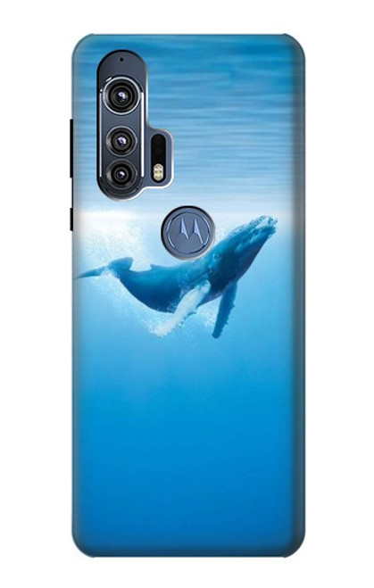 W0843 Blue Whale Funda Carcasa Case y Caso Del Tirón Funda para Motorola Edge+