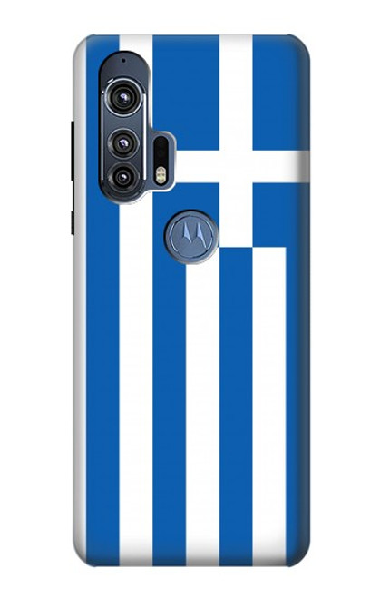 W3102 Flag of Greece Funda Carcasa Case y Caso Del Tirón Funda para Motorola Edge+