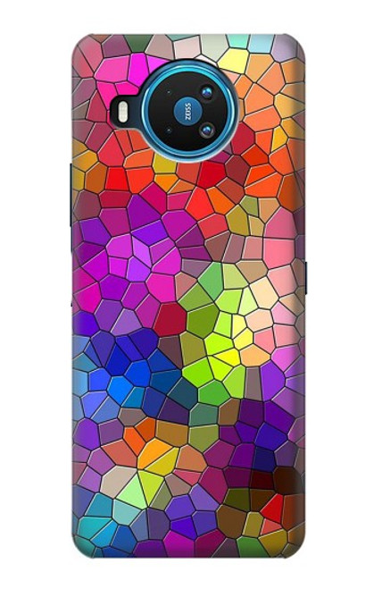 W3677 Colorful Brick Mosaics Funda Carcasa Case y Caso Del Tirón Funda para Nokia 8.3 5G