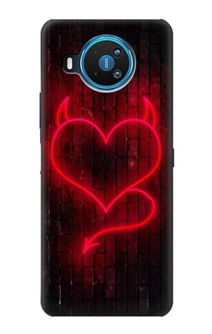 W3682 Devil Heart Funda Carcasa Case y Caso Del Tirón Funda para Nokia 8.3 5G