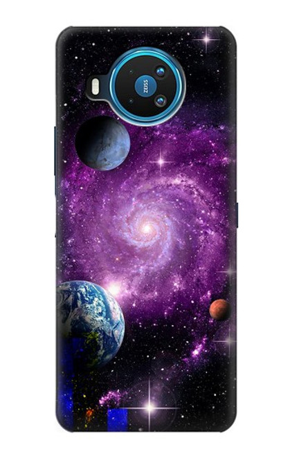 W3689 Galaxy Outer Space Planet Funda Carcasa Case y Caso Del Tirón Funda para Nokia 8.3 5G