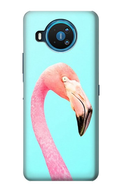 W3708 Pink Flamingo Funda Carcasa Case y Caso Del Tirón Funda para Nokia 8.3 5G