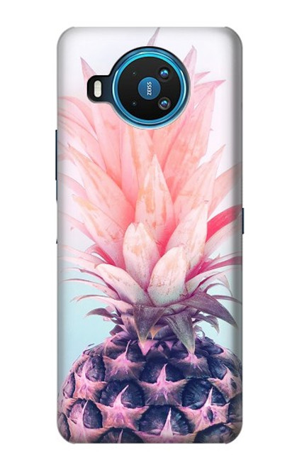 W3711 Pink Pineapple Funda Carcasa Case y Caso Del Tirón Funda para Nokia 8.3 5G