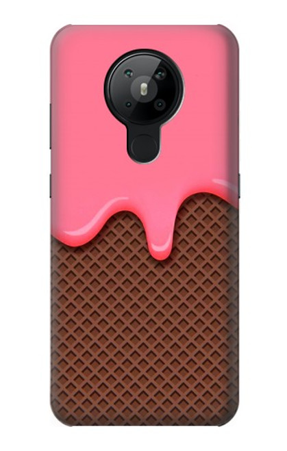 W3754 Strawberry Ice Cream Cone Funda Carcasa Case y Caso Del Tirón Funda para Nokia 5.3