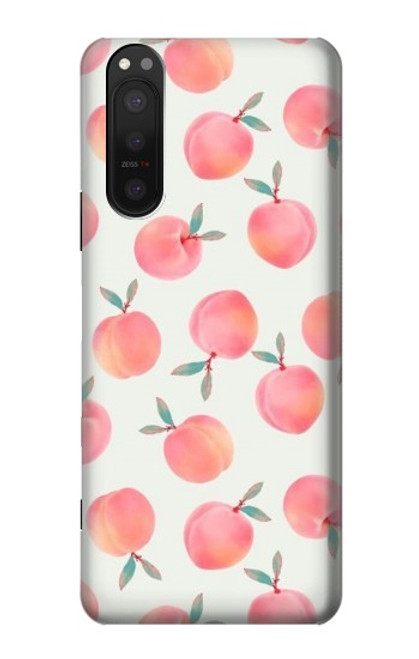 W3503 Peach Funda Carcasa Case y Caso Del Tirón Funda para Sony Xperia 5 II