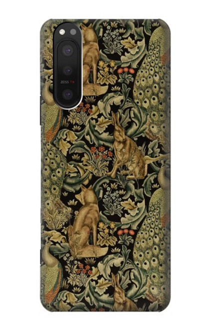 W3661 William Morris Forest Velvet Funda Carcasa Case y Caso Del Tirón Funda para Sony Xperia 5 II