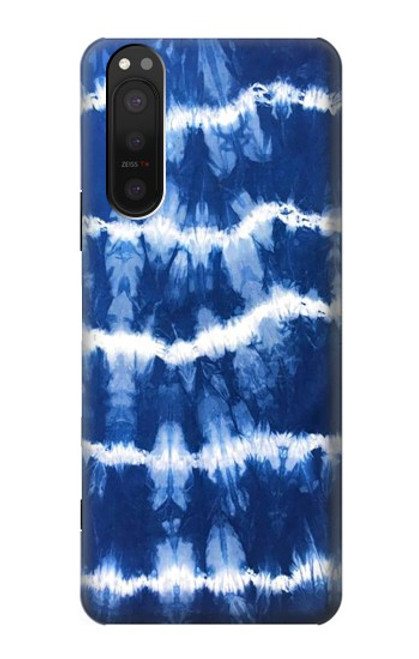 W3671 Blue Tie Dye Funda Carcasa Case y Caso Del Tirón Funda para Sony Xperia 5 II