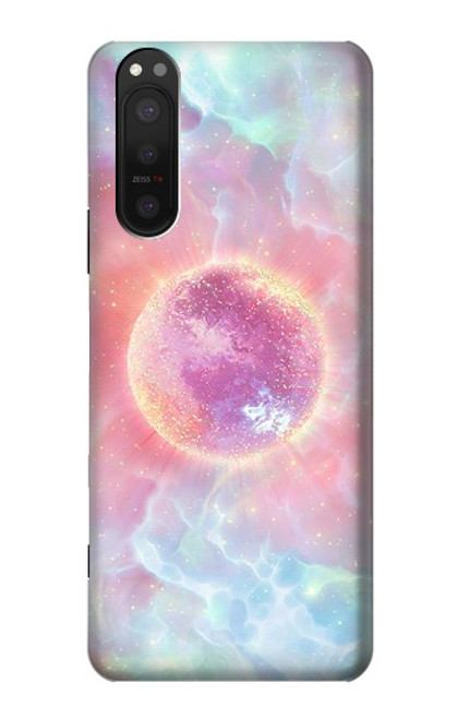 W3709 Pink Galaxy Funda Carcasa Case y Caso Del Tirón Funda para Sony Xperia 5 II