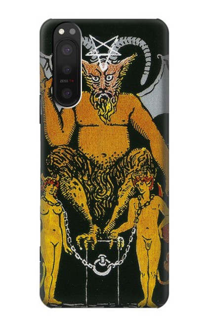 W3740 Tarot Card The Devil Funda Carcasa Case y Caso Del Tirón Funda para Sony Xperia 5 II