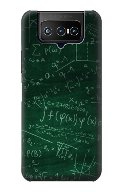 W3190 Math Formula Greenboard Funda Carcasa Case y Caso Del Tirón Funda para ASUS ZenFone 7 Pro