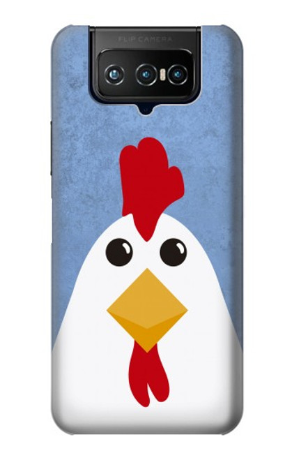 W3254 Chicken Cartoon Funda Carcasa Case y Caso Del Tirón Funda para ASUS ZenFone 7 Pro