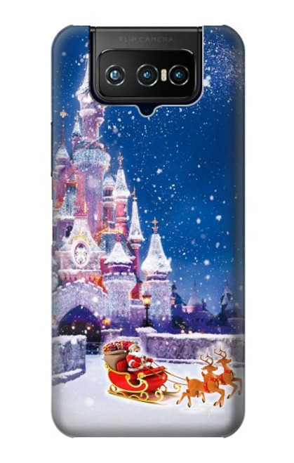 W3282 Santa Xmas Castle Funda Carcasa Case y Caso Del Tirón Funda para ASUS ZenFone 7 Pro