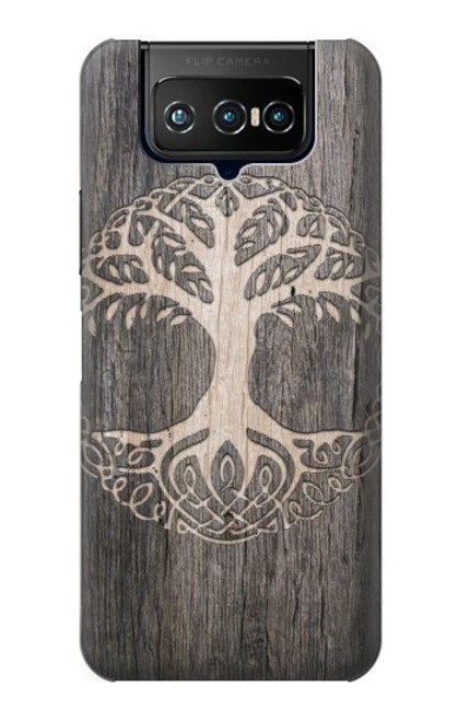 W3591 Viking Tree of Life Symbol Funda Carcasa Case y Caso Del Tirón Funda para ASUS ZenFone 7 Pro