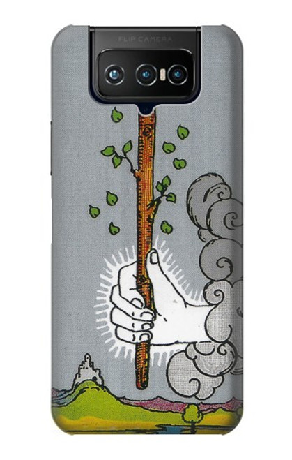 W3723 Tarot Card Age of Wands Funda Carcasa Case y Caso Del Tirón Funda para ASUS ZenFone 7 Pro