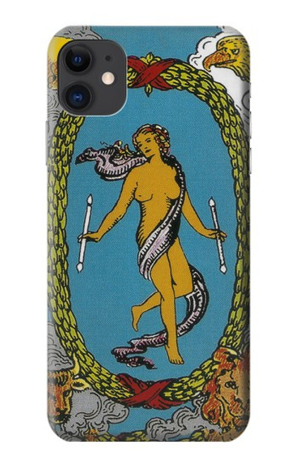 W3746 Tarot Card The World Funda Carcasa Case y Caso Del Tirón Funda para iPhone 11