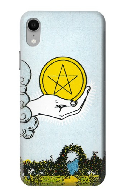 W3722 Tarot Card Ace of Pentacles Coins Funda Carcasa Case y Caso Del Tirón Funda para iPhone XR