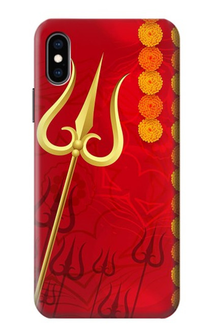 W3788 Shiv Trishul Funda Carcasa Case y Caso Del Tirón Funda para iPhone X, iPhone XS