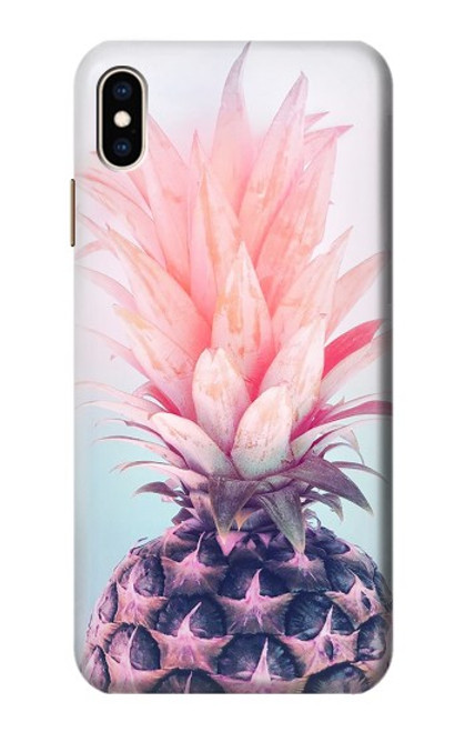W3711 Pink Pineapple Funda Carcasa Case y Caso Del Tirón Funda para iPhone XS Max