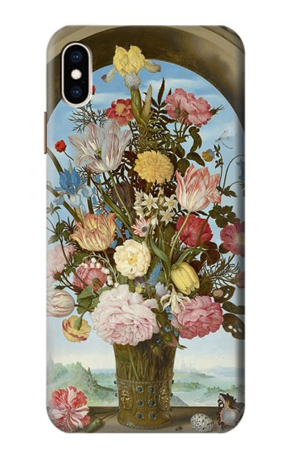 W3749 Vase of Flowers Funda Carcasa Case y Caso Del Tirón Funda para iPhone XS Max