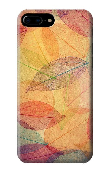 W3686 Fall Season Leaf Autumn Funda Carcasa Case y Caso Del Tirón Funda para iPhone 7 Plus, iPhone 8 Plus