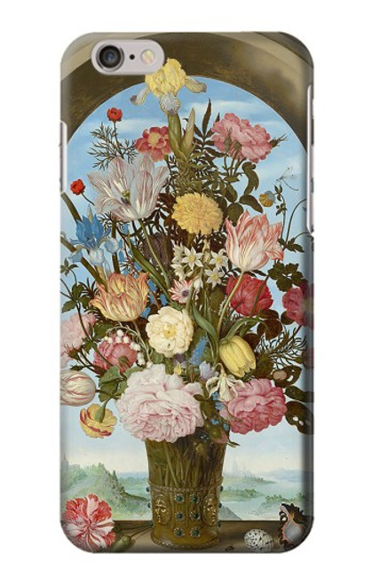 W3749 Vase of Flowers Funda Carcasa Case y Caso Del Tirón Funda para iPhone 6 6S