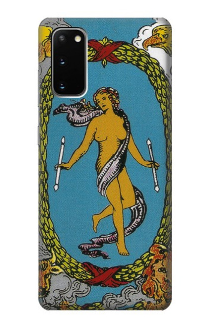 W3746 Tarot Card The World Funda Carcasa Case y Caso Del Tirón Funda para Samsung Galaxy S20