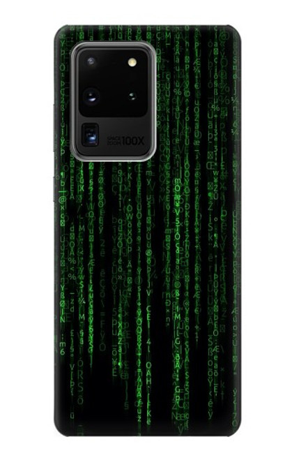 W3668 Binary Code Funda Carcasa Case y Caso Del Tirón Funda para Samsung Galaxy S20 Ultra