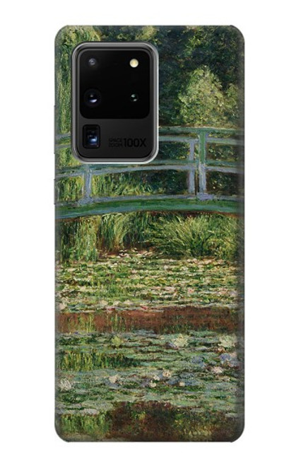W3674 Claude Monet Footbridge and Water Lily Pool Funda Carcasa Case y Caso Del Tirón Funda para Samsung Galaxy S20 Ultra