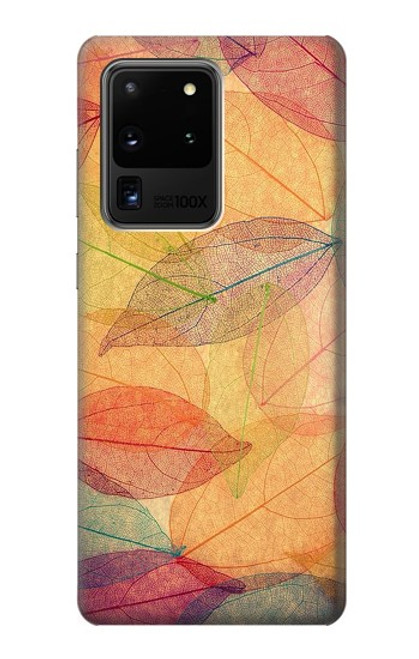 W3686 Fall Season Leaf Autumn Funda Carcasa Case y Caso Del Tirón Funda para Samsung Galaxy S20 Ultra