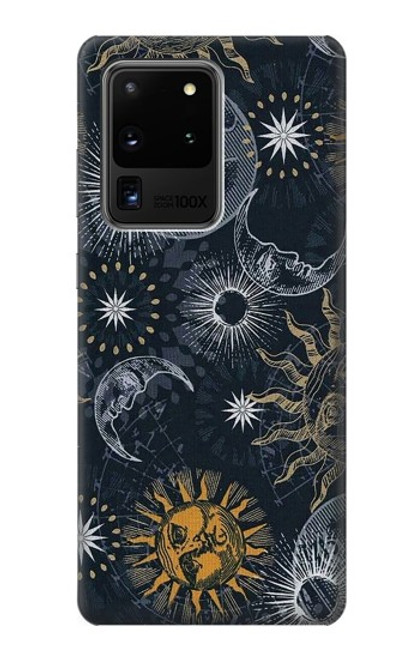W3702 Moon and Sun Funda Carcasa Case y Caso Del Tirón Funda para Samsung Galaxy S20 Ultra