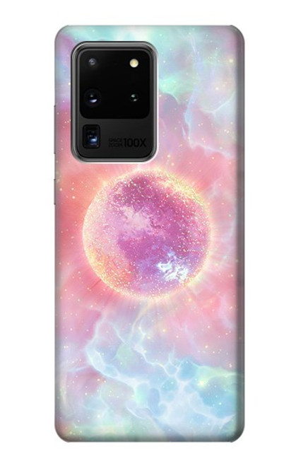 W3709 Pink Galaxy Funda Carcasa Case y Caso Del Tirón Funda para Samsung Galaxy S20 Ultra