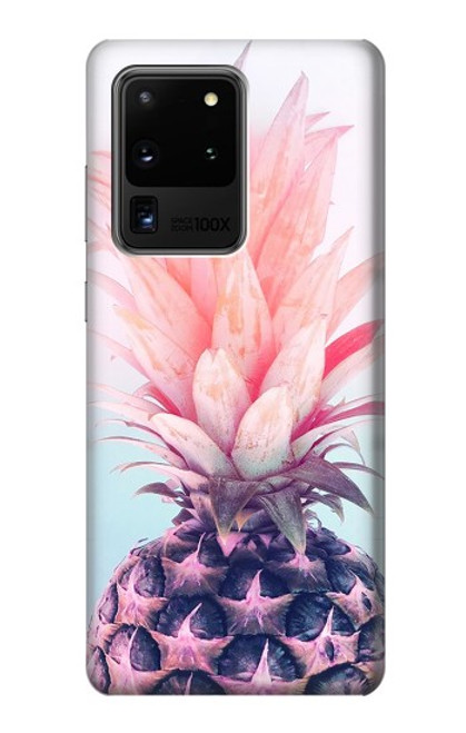 W3711 Pink Pineapple Funda Carcasa Case y Caso Del Tirón Funda para Samsung Galaxy S20 Ultra
