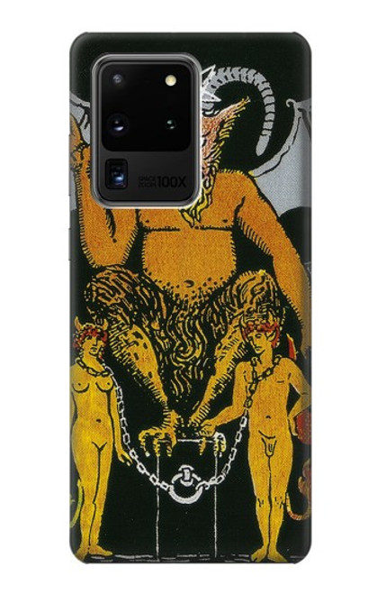 W3740 Tarot Card The Devil Funda Carcasa Case y Caso Del Tirón Funda para Samsung Galaxy S20 Ultra