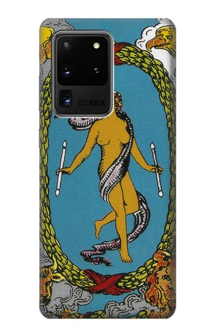 W3746 Tarot Card The World Funda Carcasa Case y Caso Del Tirón Funda para Samsung Galaxy S20 Ultra