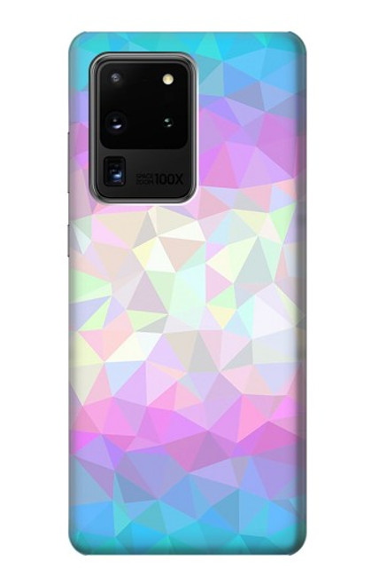 W3747 Trans Flag Polygon Funda Carcasa Case y Caso Del Tirón Funda para Samsung Galaxy S20 Ultra