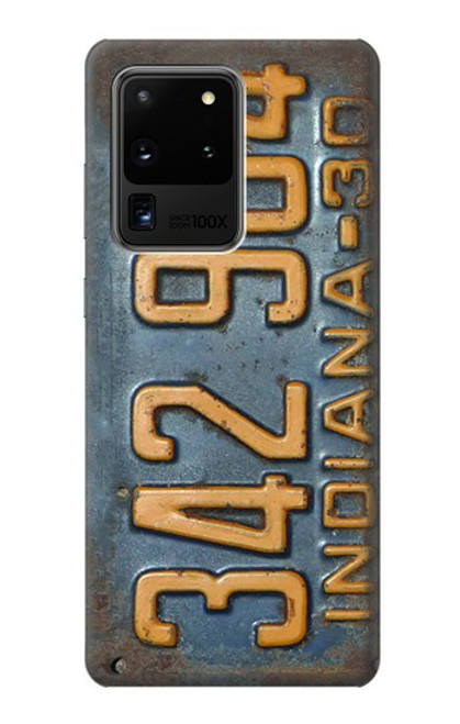 W3750 Vintage Vehicle Registration Plate Funda Carcasa Case y Caso Del Tirón Funda para Samsung Galaxy S20 Ultra