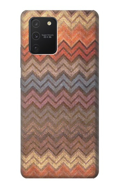 W3752 Zigzag Fabric Pattern Graphic Printed Funda Carcasa Case y Caso Del Tirón Funda para Samsung Galaxy S10 Lite