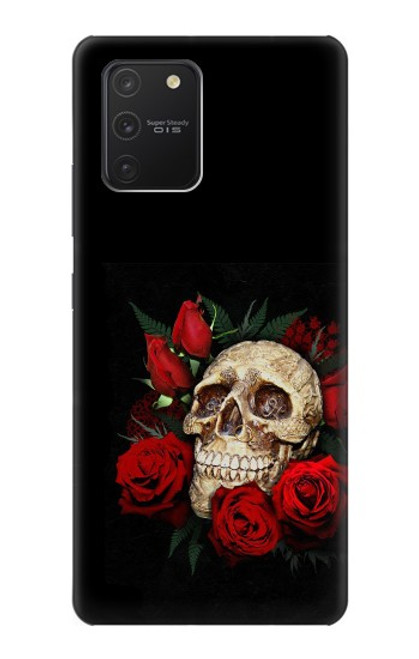 W3753 Dark Gothic Goth Skull Roses Funda Carcasa Case y Caso Del Tirón Funda para Samsung Galaxy S10 Lite