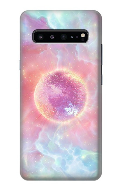 W3709 Pink Galaxy Funda Carcasa Case y Caso Del Tirón Funda para Samsung Galaxy S10 5G