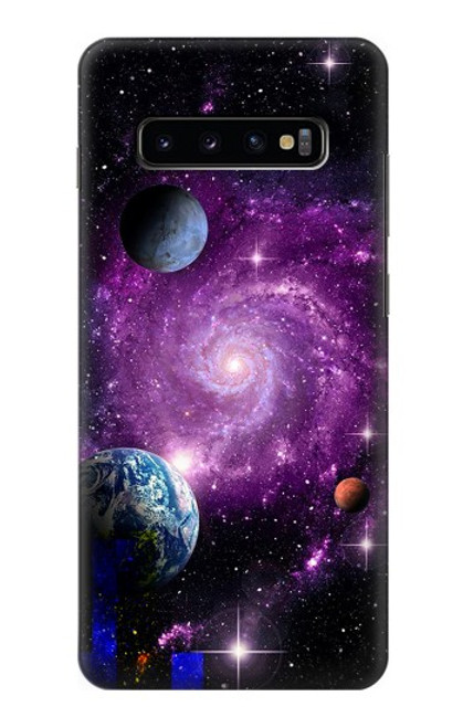 W3689 Galaxy Outer Space Planet Funda Carcasa Case y Caso Del Tirón Funda para Samsung Galaxy S10 Plus